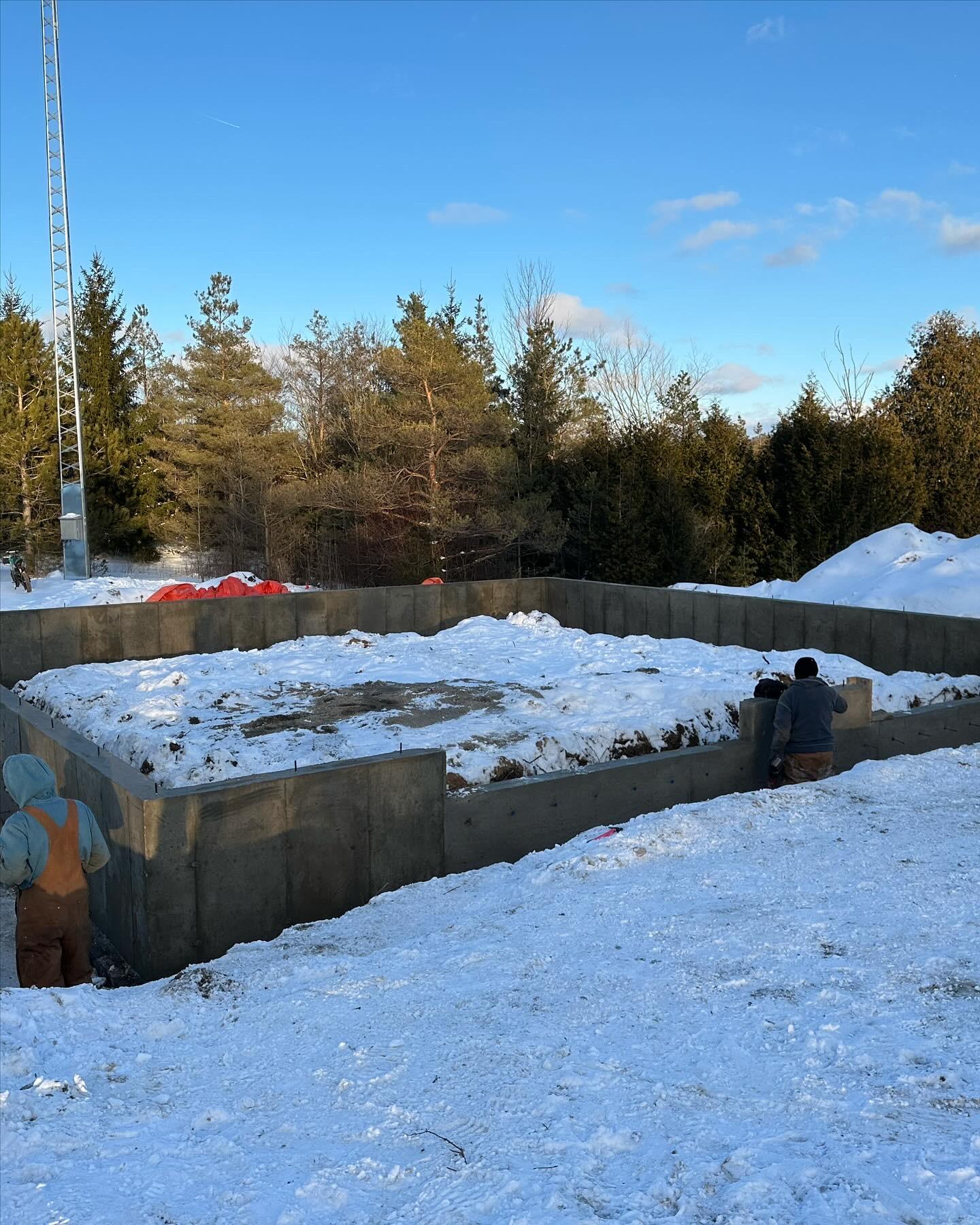 Concept rendering — Poured foundation, winter conditions